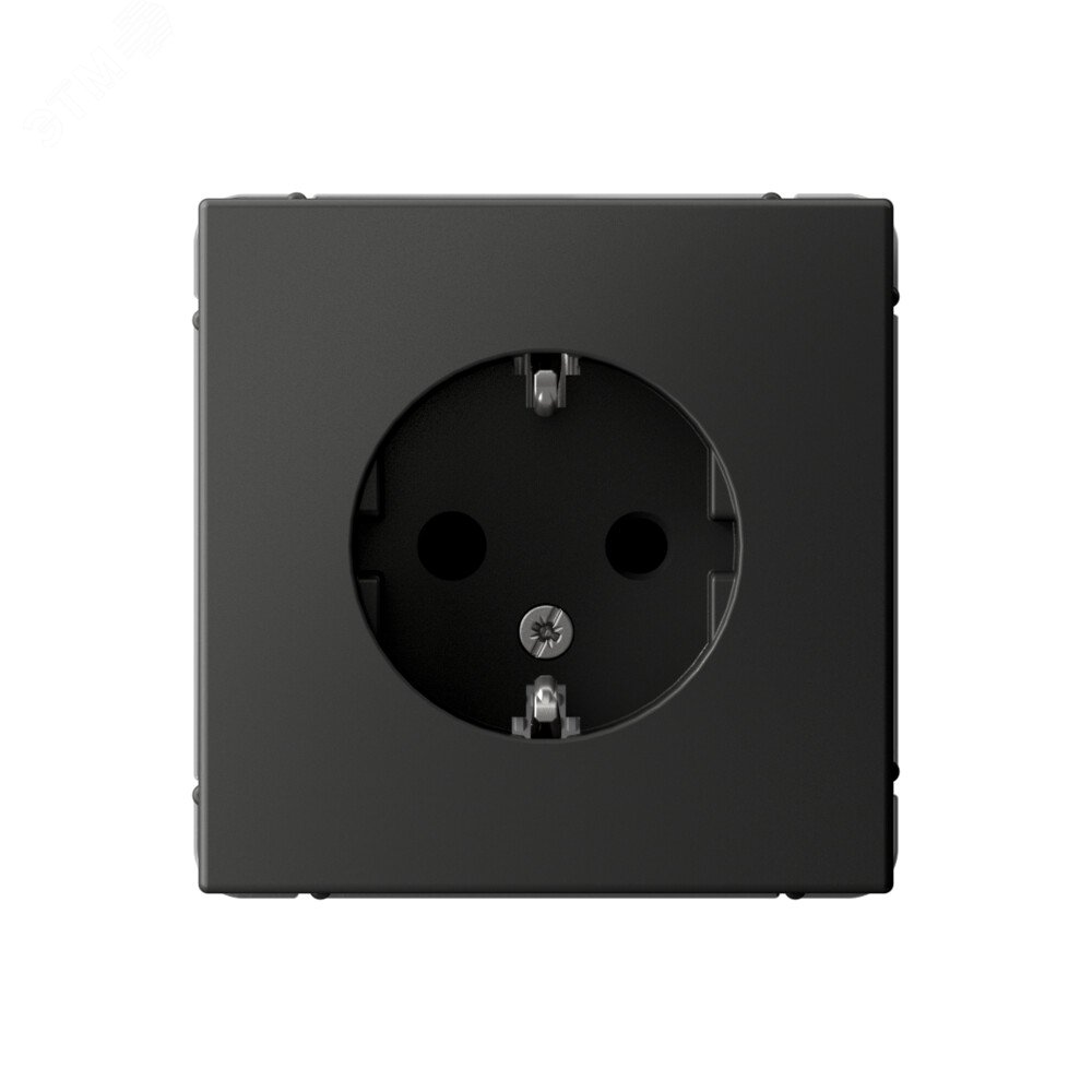 Фото товара Розетка ArtGallery 16А с заземл. защ. шторки механизм базальт SE GAL001445