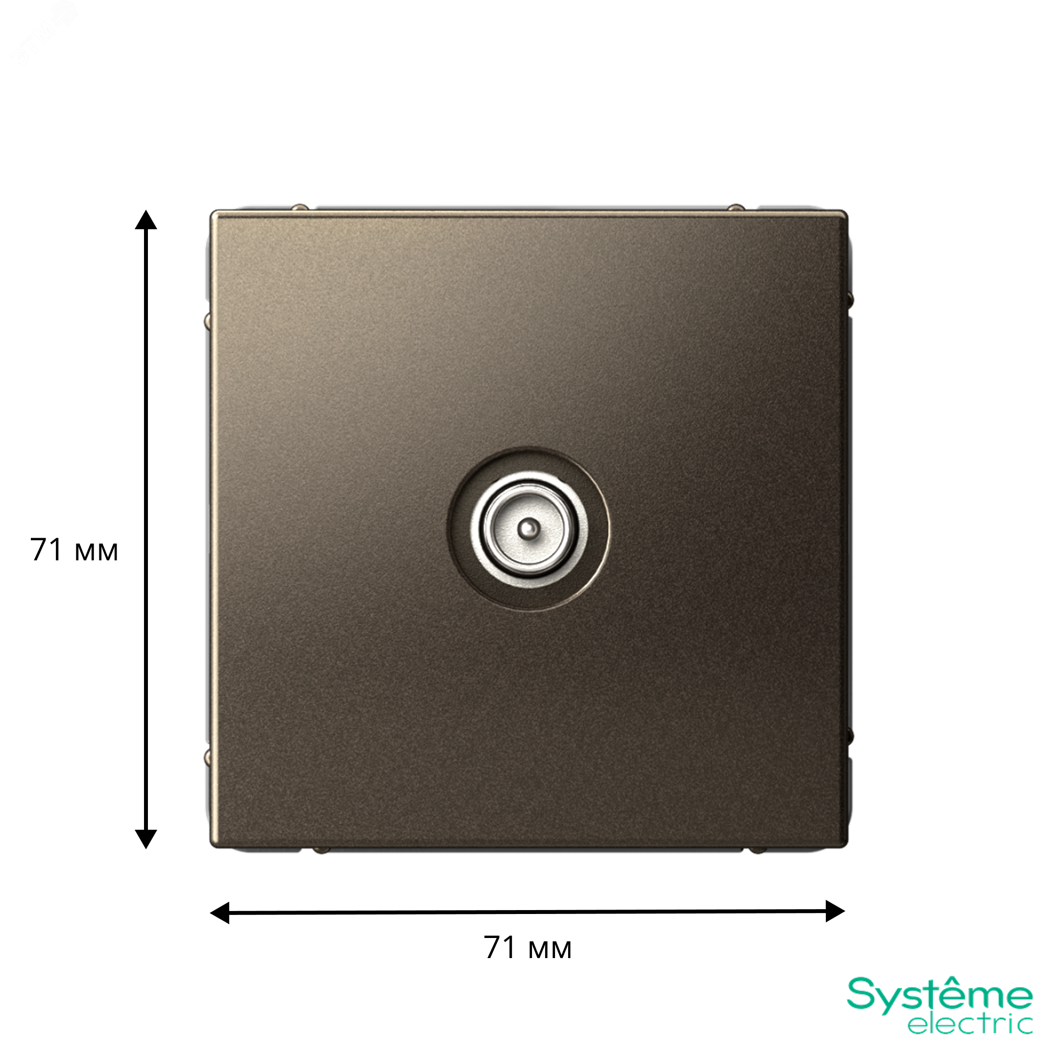 Фото товара ARTGALLERY TV ТВ розетка оконечная 1DB, механизм, мокко GAL000691