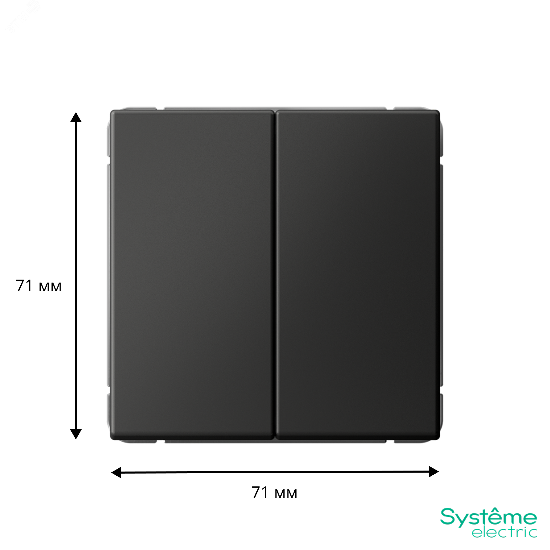 Фото товара ARTGALLERY 2-клавишный ПЕРЕКЛЮЧАТЕЛЬ, 10АХ, механизм, быстрозажимные клеммы, БАЗАЛЬТ GAL001465S