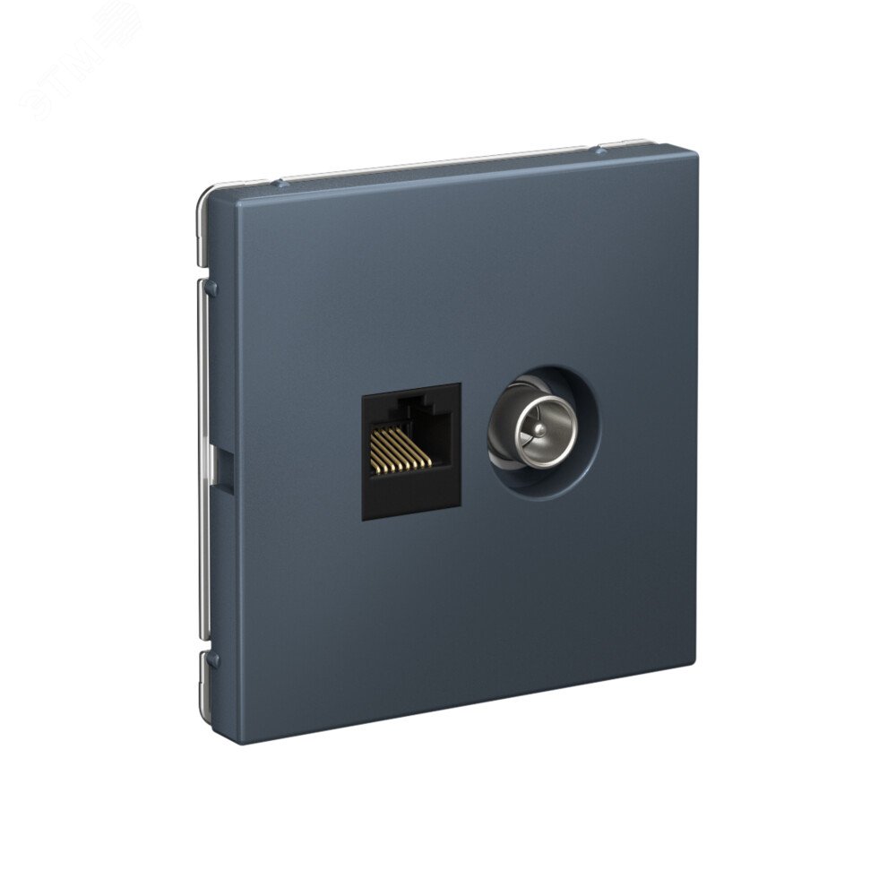 Фото товара ARTGALLERY розетка двойная ТВ + компьютерная RJ45, кат. 5Е, грифель GAL000789