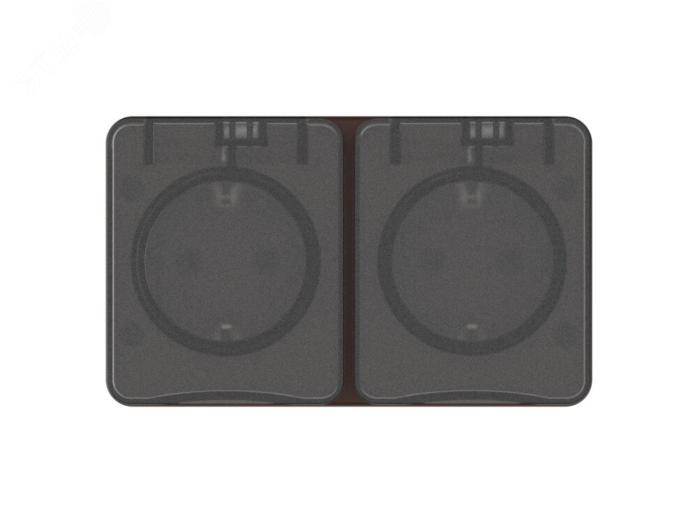 Фото товара AtlasDesign PROFI IP54 О/У РОЗЕТКА двойная с з/к со шторками 16А, КОРИЧНЕВЫЙ ATN546026