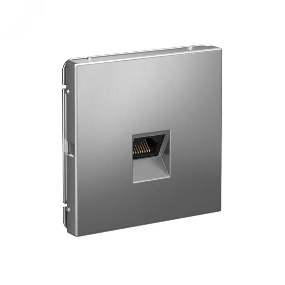 Фото товара ARTGALLERY РОЗЕТКА компьютерная RJ45, кат. 5е, механизм, СТАЛЬ GAL000983