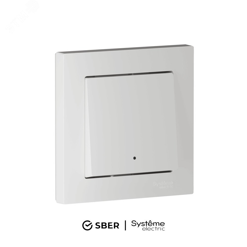 Фото товара ATLASDESIGN SMART 1-кл. ВЫКЛЮЧАТЕЛЬ с подсв., Zigbee, сх.1, L+N, 10А, мех., БЕЛЫЙ ATN000113Z