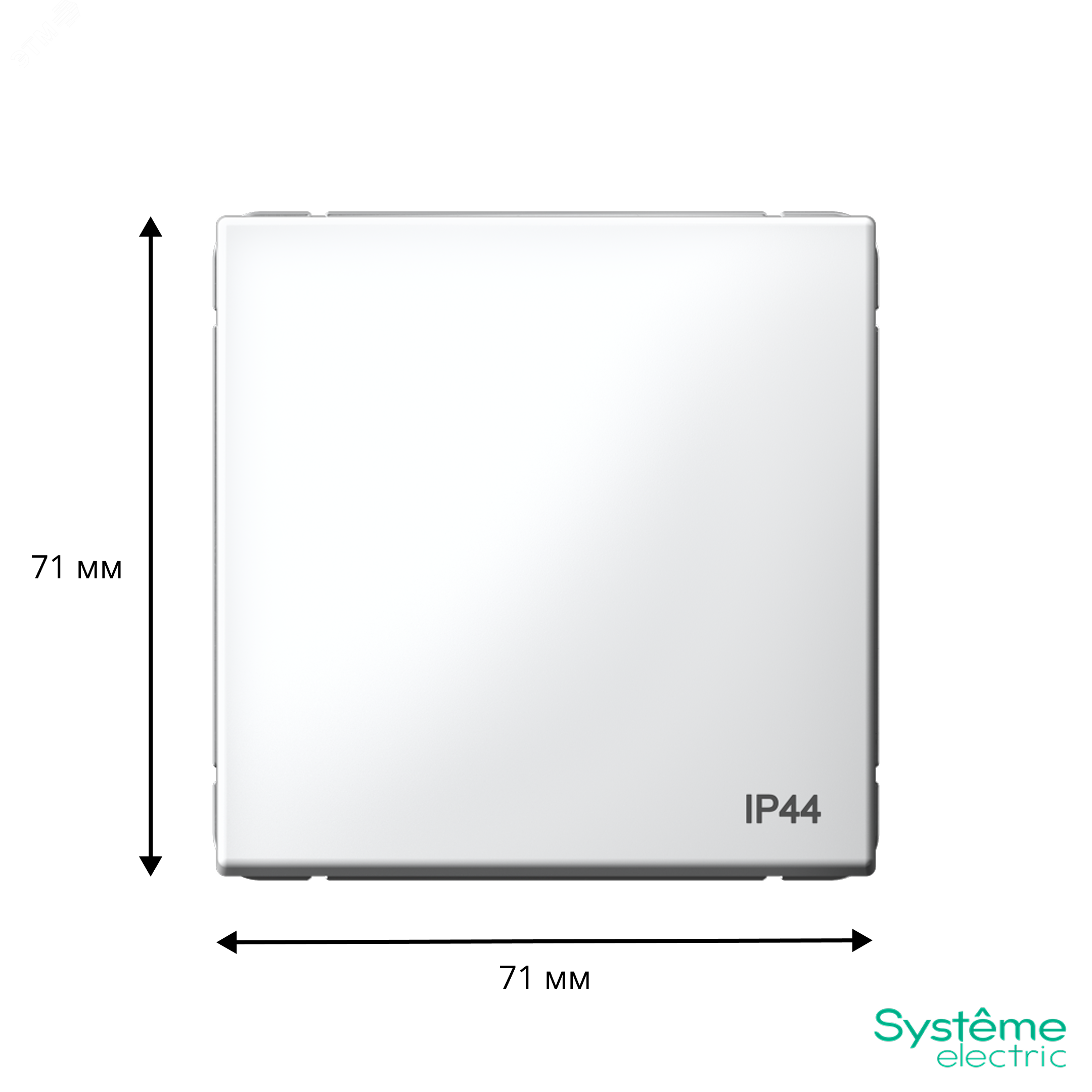 Фото товара Переключатель 1-кл. ArtGallery IP44 10AX механизм бел. SE GAL440161