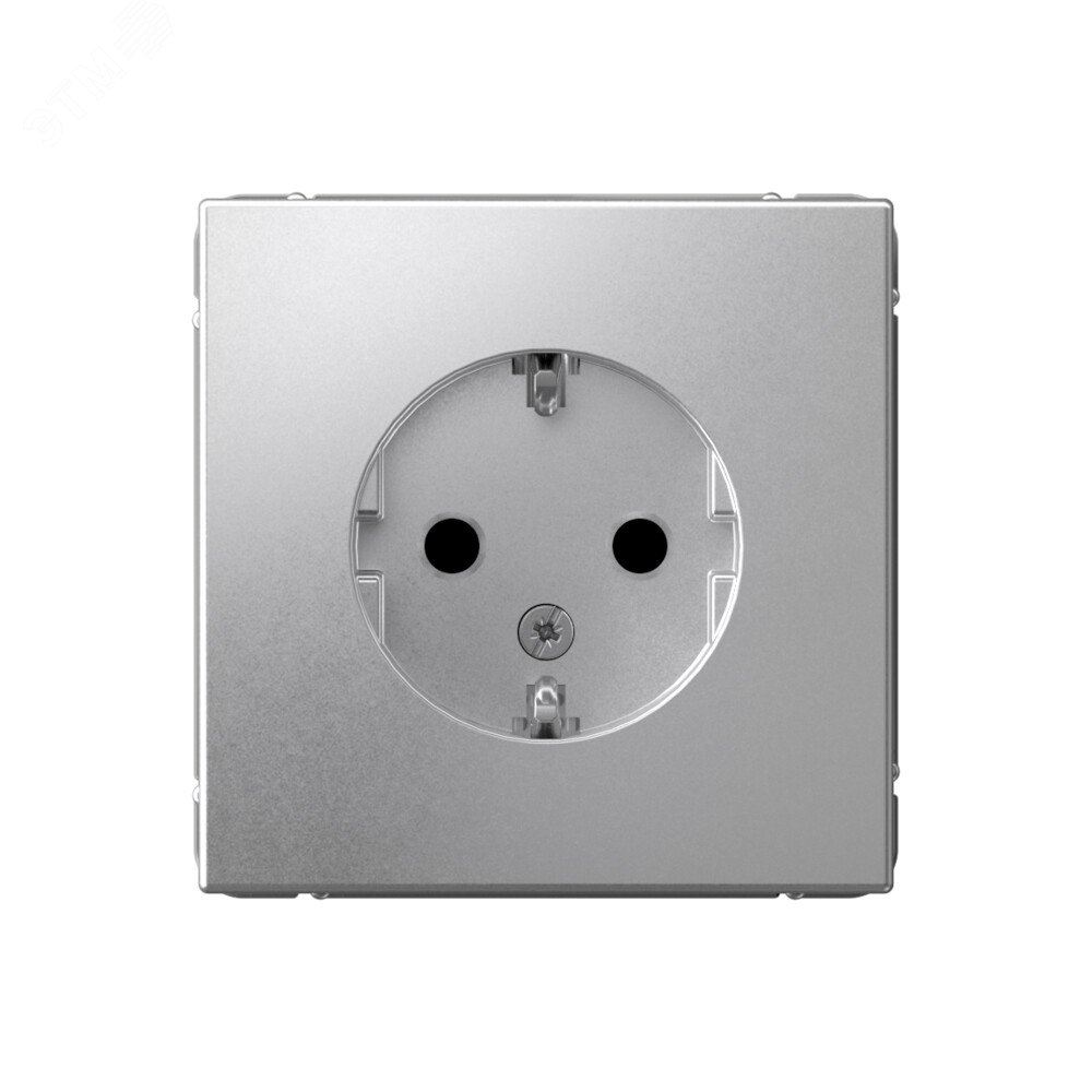 Фото товара Розетка ArtGallery 16А с заземл. защ. шторки механизм алюм. SE GAL000345