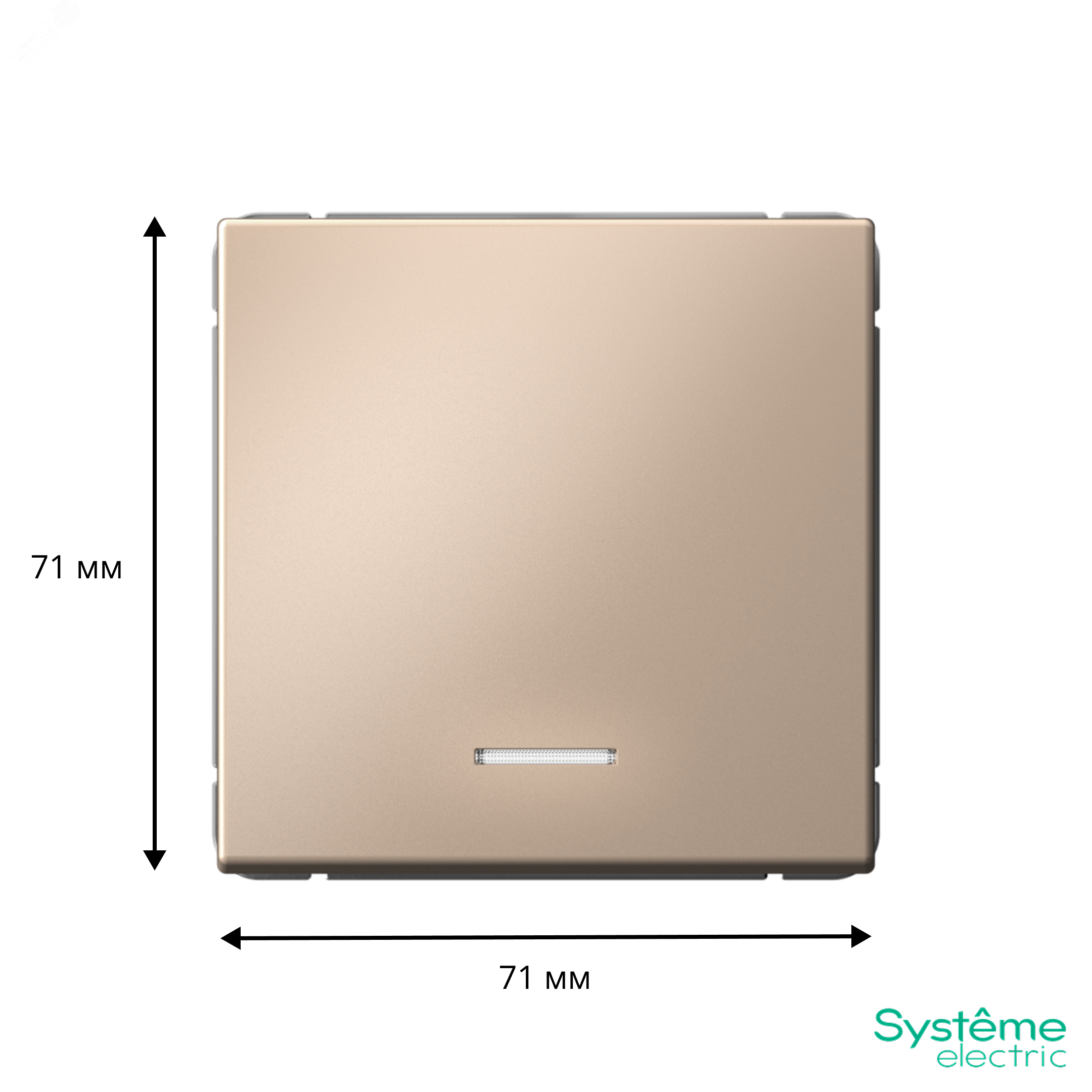 Фото товара Выключатель 1-кл. ArtGallery (сх. 1а) 10AX с подсветкой механизм песочн. SE GAL001213