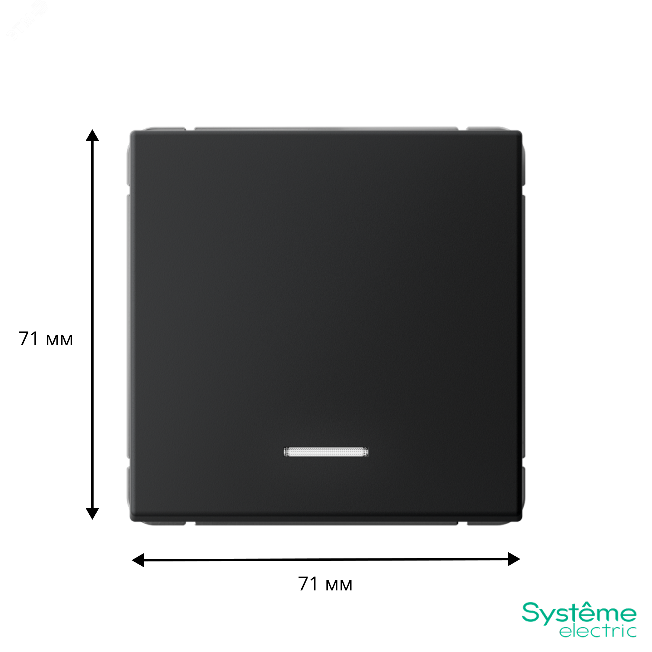 Фото товара Выключатель 1-кл. ArtGallery (сх. 1а) 10AX с подсветкой механизм карбон SE GAL001013