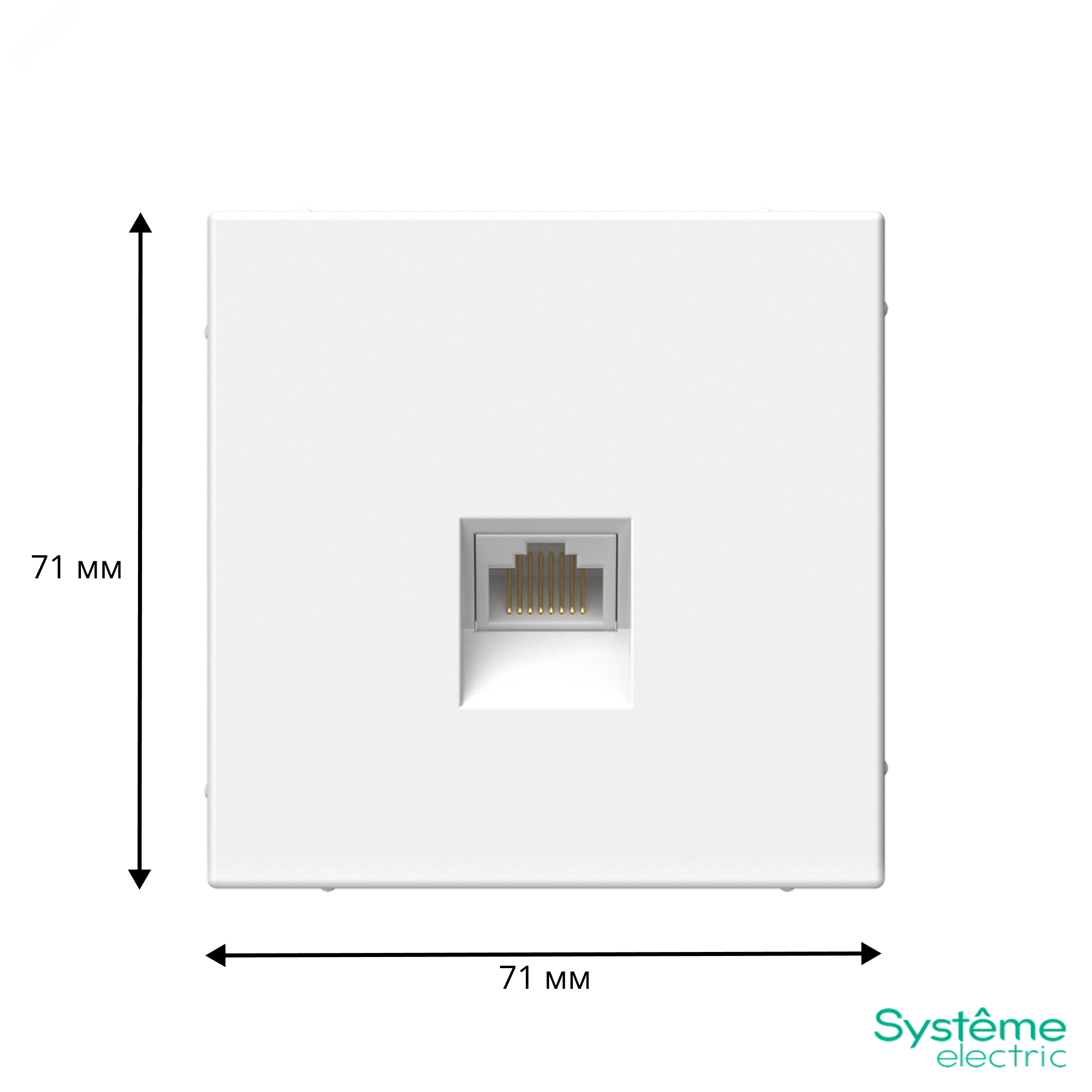 Фото товара ARTGALLERY РОЗЕТКА компьютерная RJ45, кат. 5е, механизм, ЛОТОС GAL001383