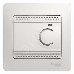 GLOSSA ТЕРМОСТАТ электрон.теплого пола с датчиком,от+5до+50°C,10A,в сборе, БЕЛЫЙ C2 GSL000138
