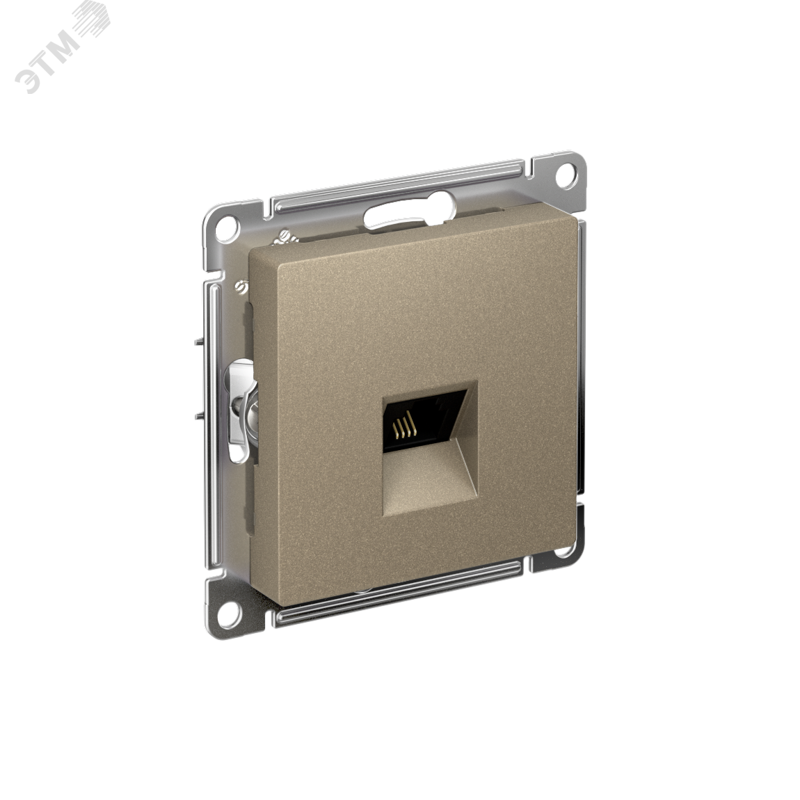 Розетка телефонная 1-м СП AtlasDesign RJ11 механизм шампань SE ATN000581