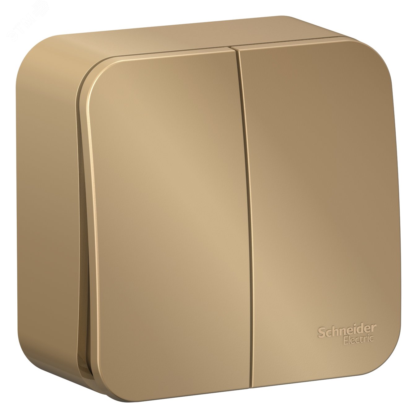 Фото товара Выключатель 2-кл. ОП Blanca 10А IP20 (сх. 5) 250В с изолир. пластиной титан SE BLNVA105014