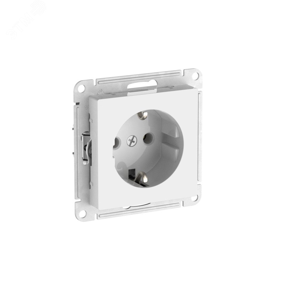 Фото товара Розетка AtlasDesign 16А с заземл. быстрозажим. клем. механизм бел. SE ATN000143S