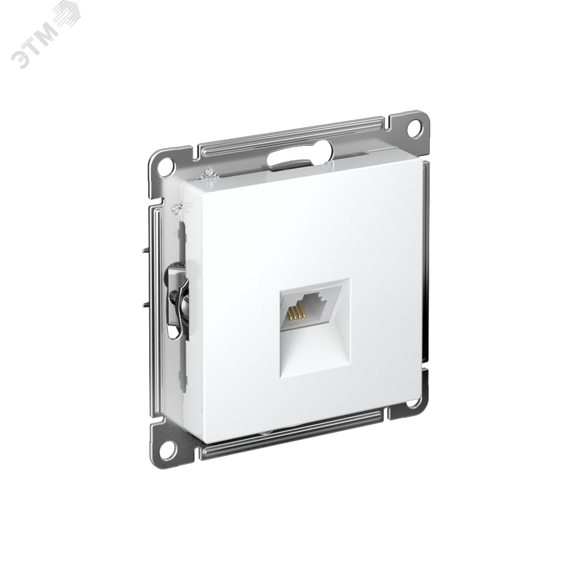 Розетка телефонная 1-м СП AtlasDesign RJ11 механизм бел. SE ATN000181