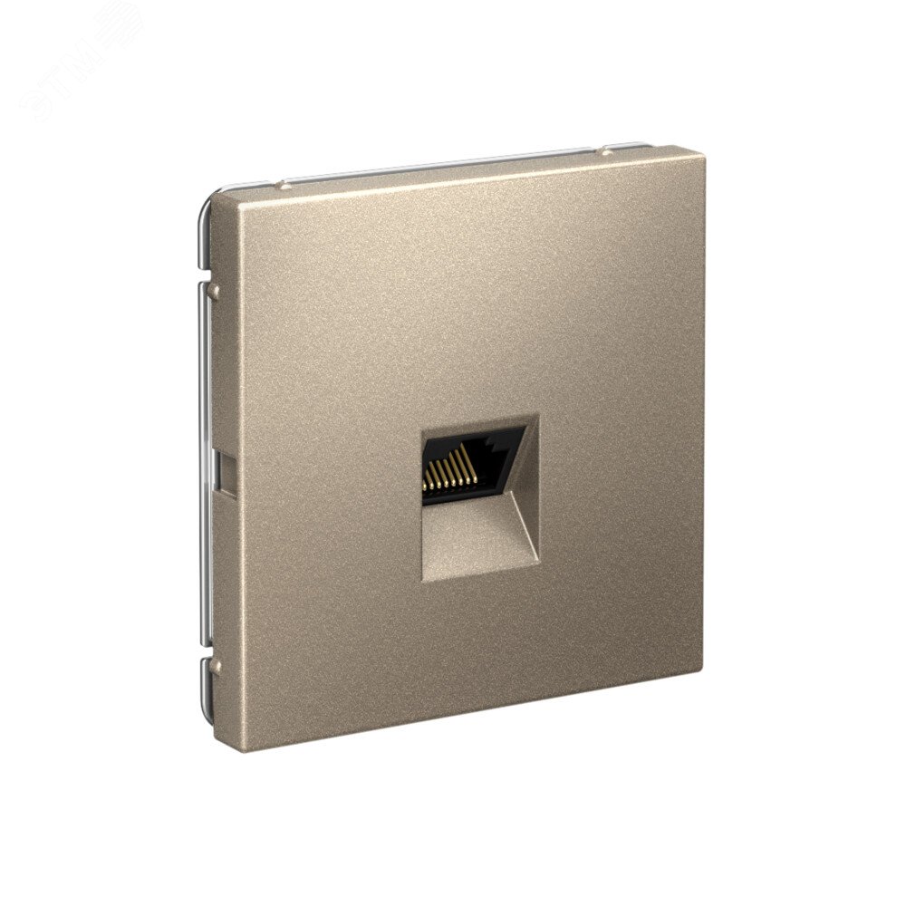 Фото товара Розетка компьютерная ArtGallery RJ45 кат.6A механизм шампань SE GAL000586