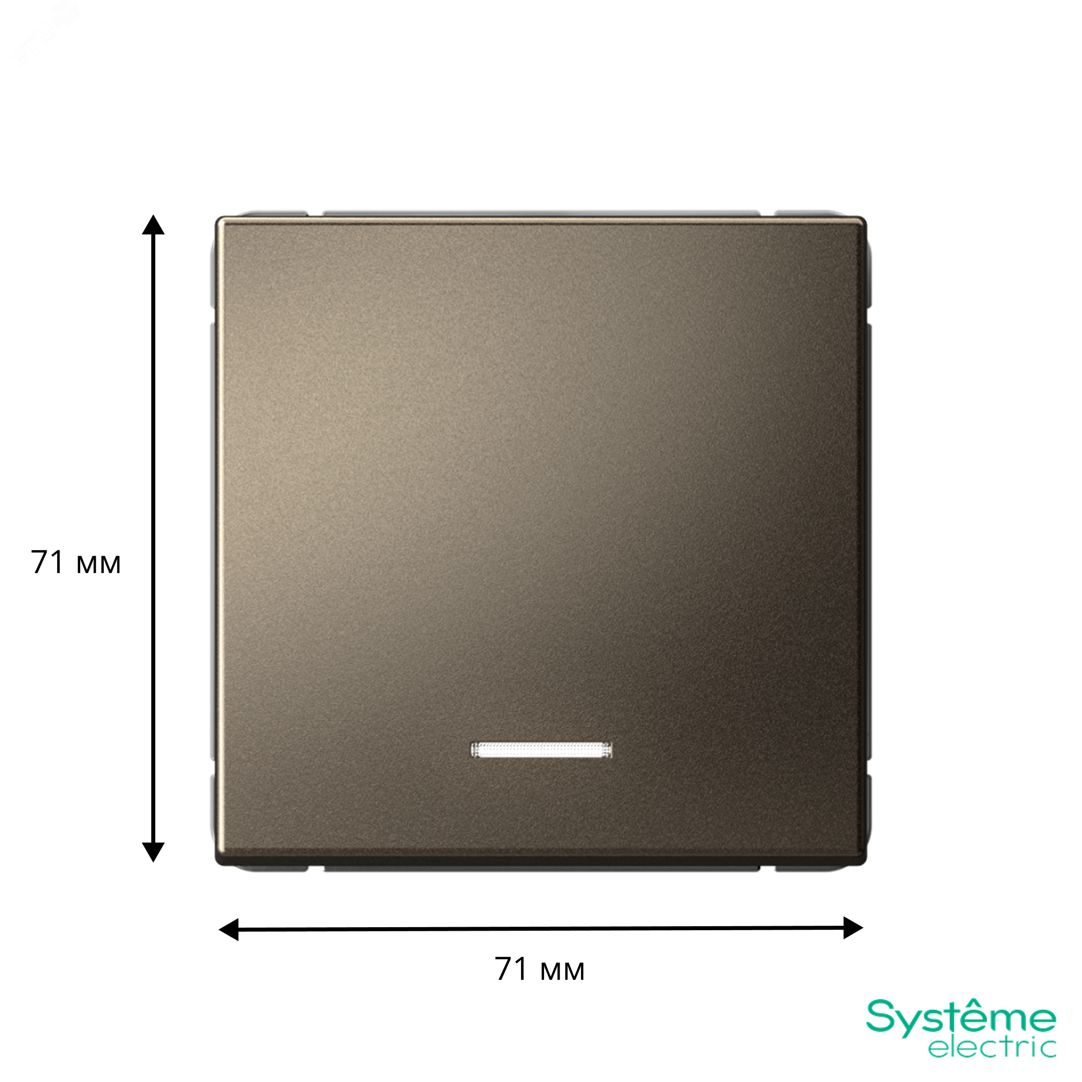 Фото товара Выключатель 1-кл. ArtGallery (сх. 1а) 10AX с подсветкой механизм мокко SE GAL000613