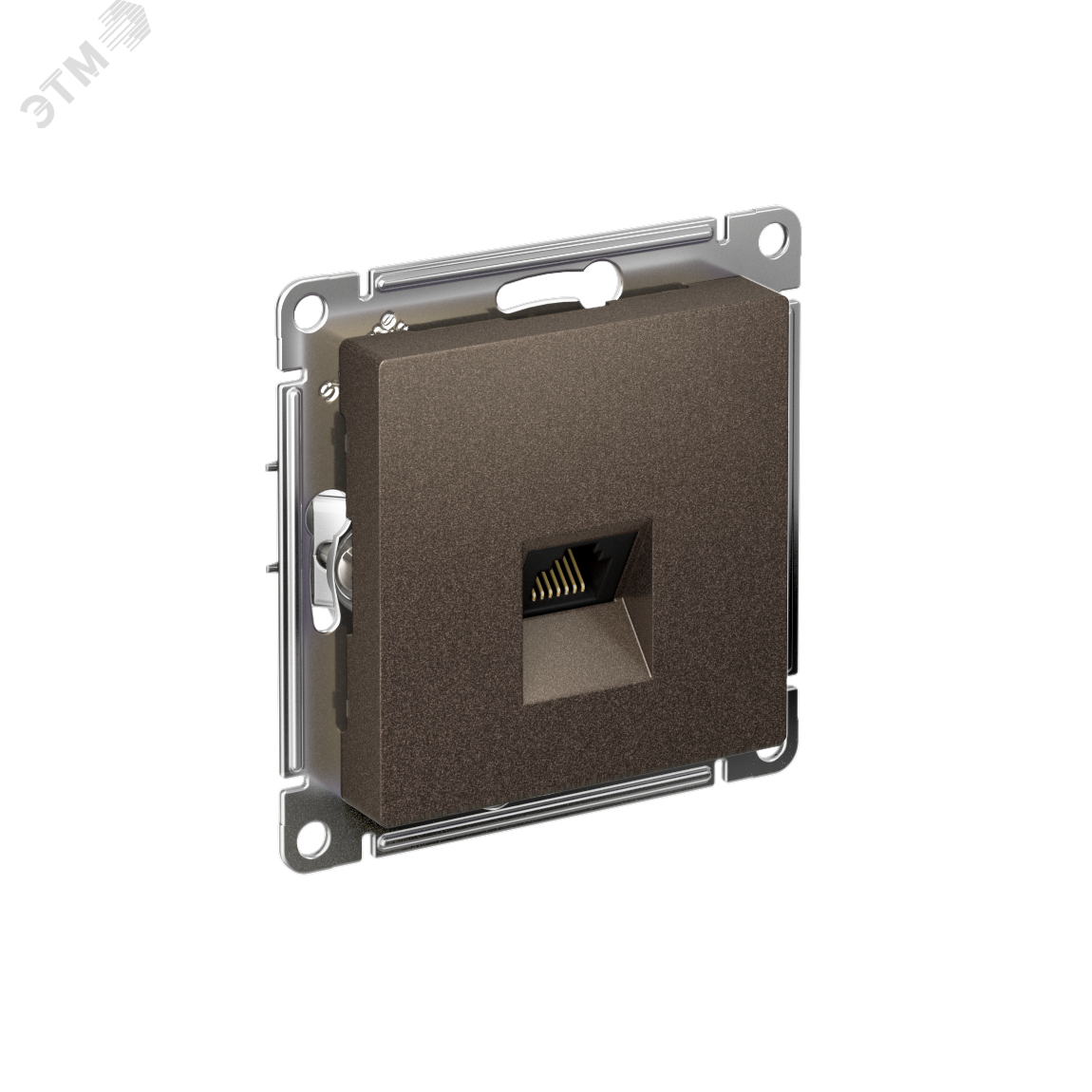 Розетка компьютерная AtlasDesign RJ45 кат.5E механизм мокко SE ATN000683