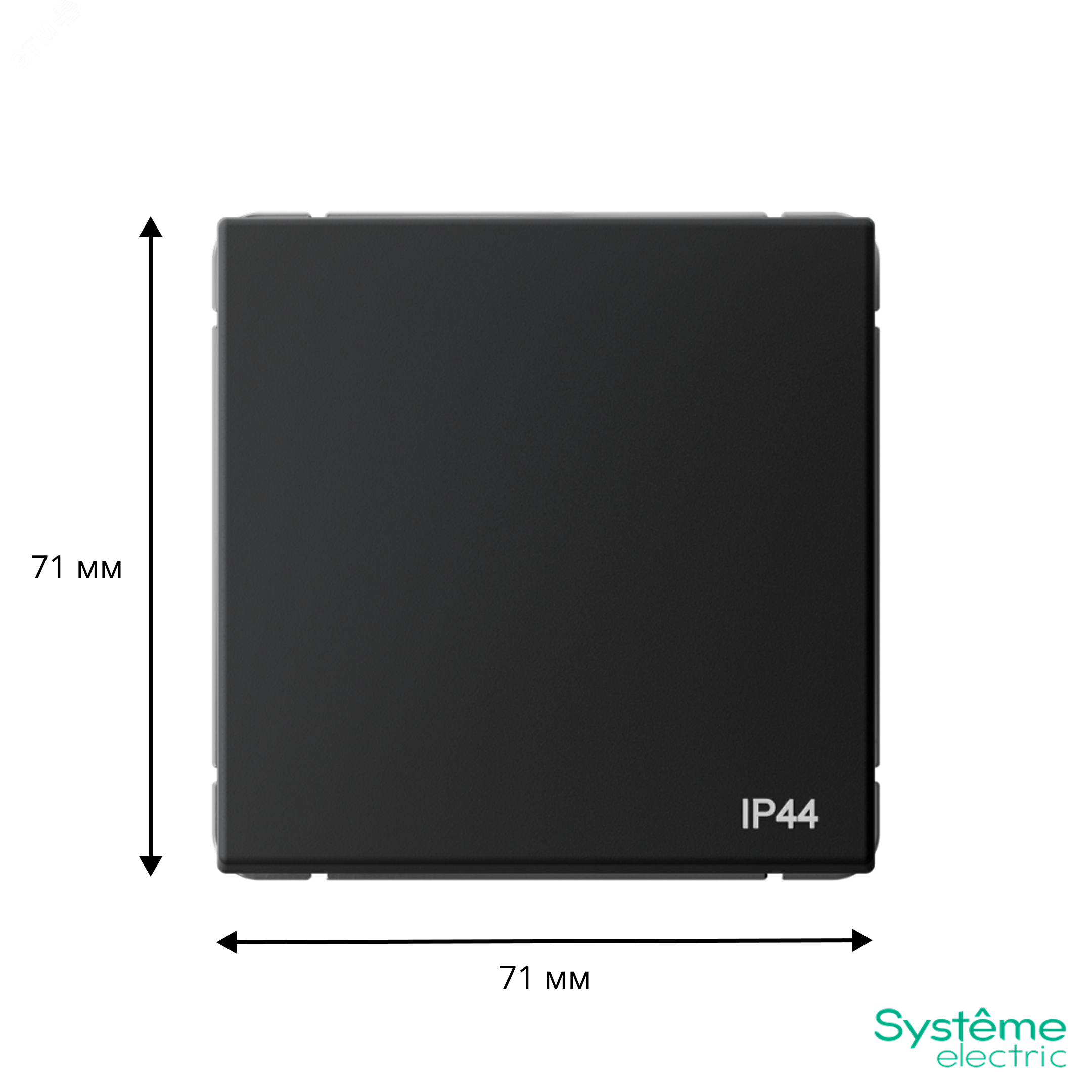 Фото товара Переключатель 1-кл. ArtGallery IP44 10AX механизм карбон SE GAL441061