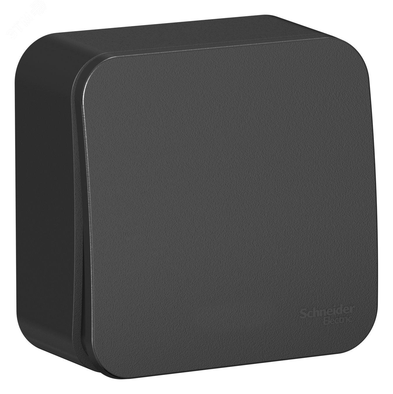 Фото товара Выключатель 1-кл. ОП Blanca 10А IP20 (сх. 1) 250В с подсветкой с изолир. пластиной антрацит SE BLNVA101116