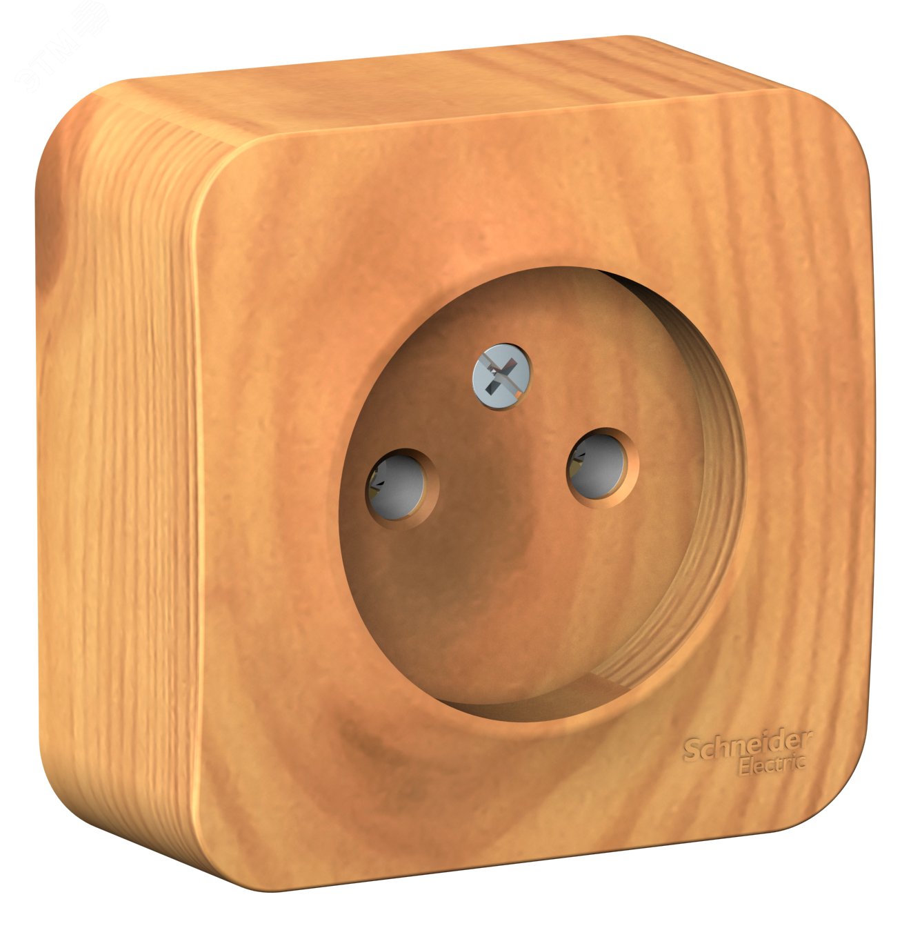 Фото товара Розетка 1-м ОП Blanca 16А IP20 250В без заземл. без защ. шторок с изолир. пластиной ясень SE BLNRA000115