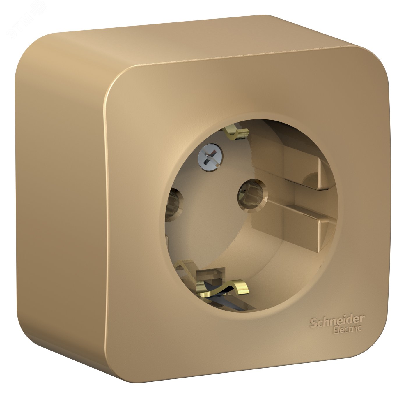 Фото товара BLANCA  розетка наружная  с заземлением без шторок, 16А, 250В, титан BLNRA010104