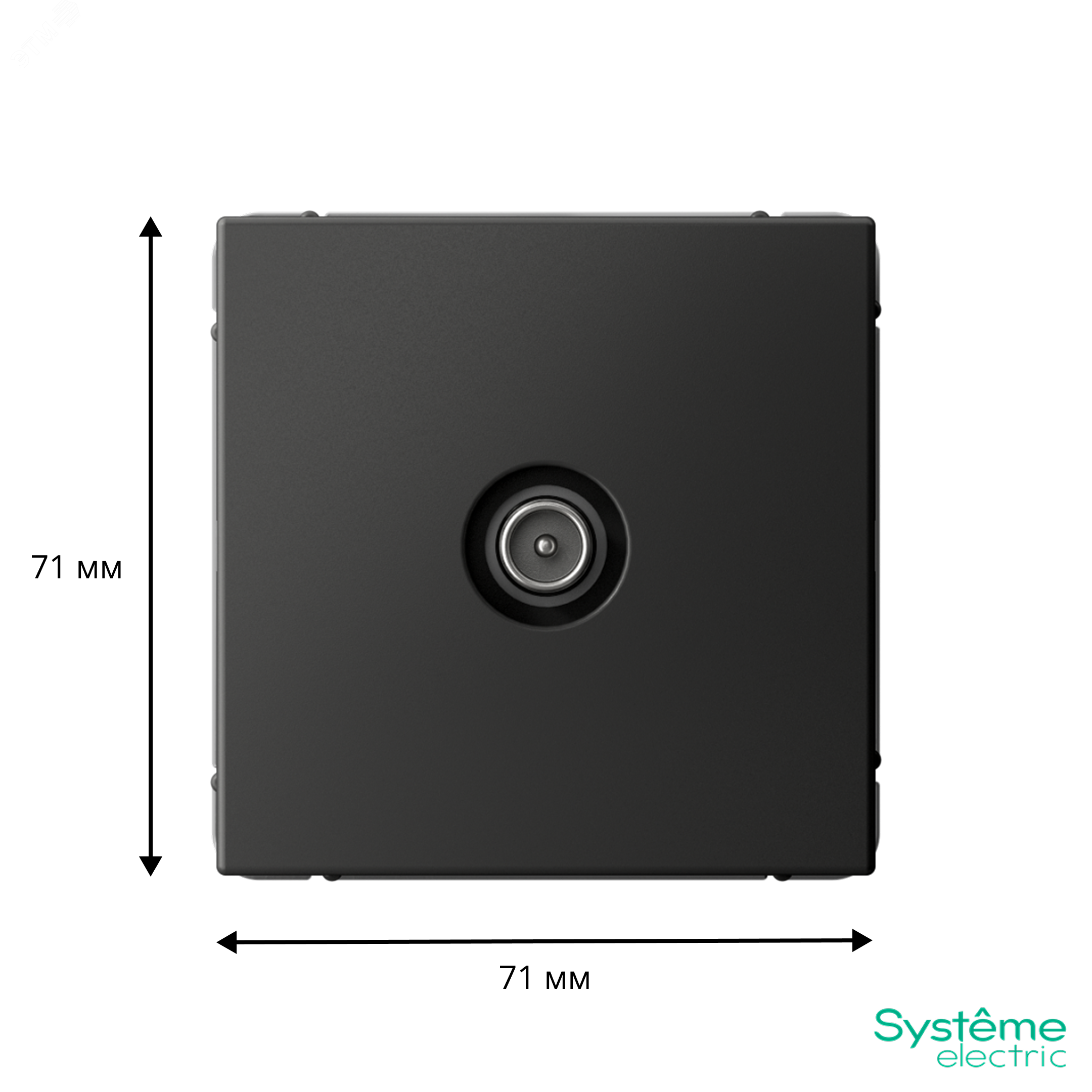 Фото товара ARTGALLERY TV ТВ розетка оконечная 1DB, механизм, базальт GAL001491