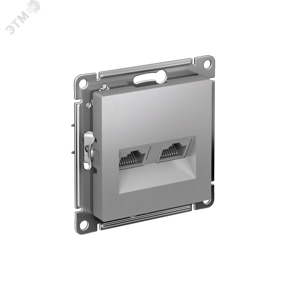 Розетка компьютерная 2-м AtlasDesign RJ45 кат.5E механизм алюм. SE ATN000385