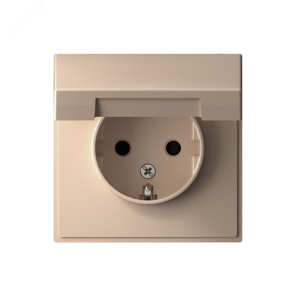 Фото товара Розетка ArtGallery 16А IP20 с заземл. защ. шторки с крышкой механизм песочн. SE GAL001246