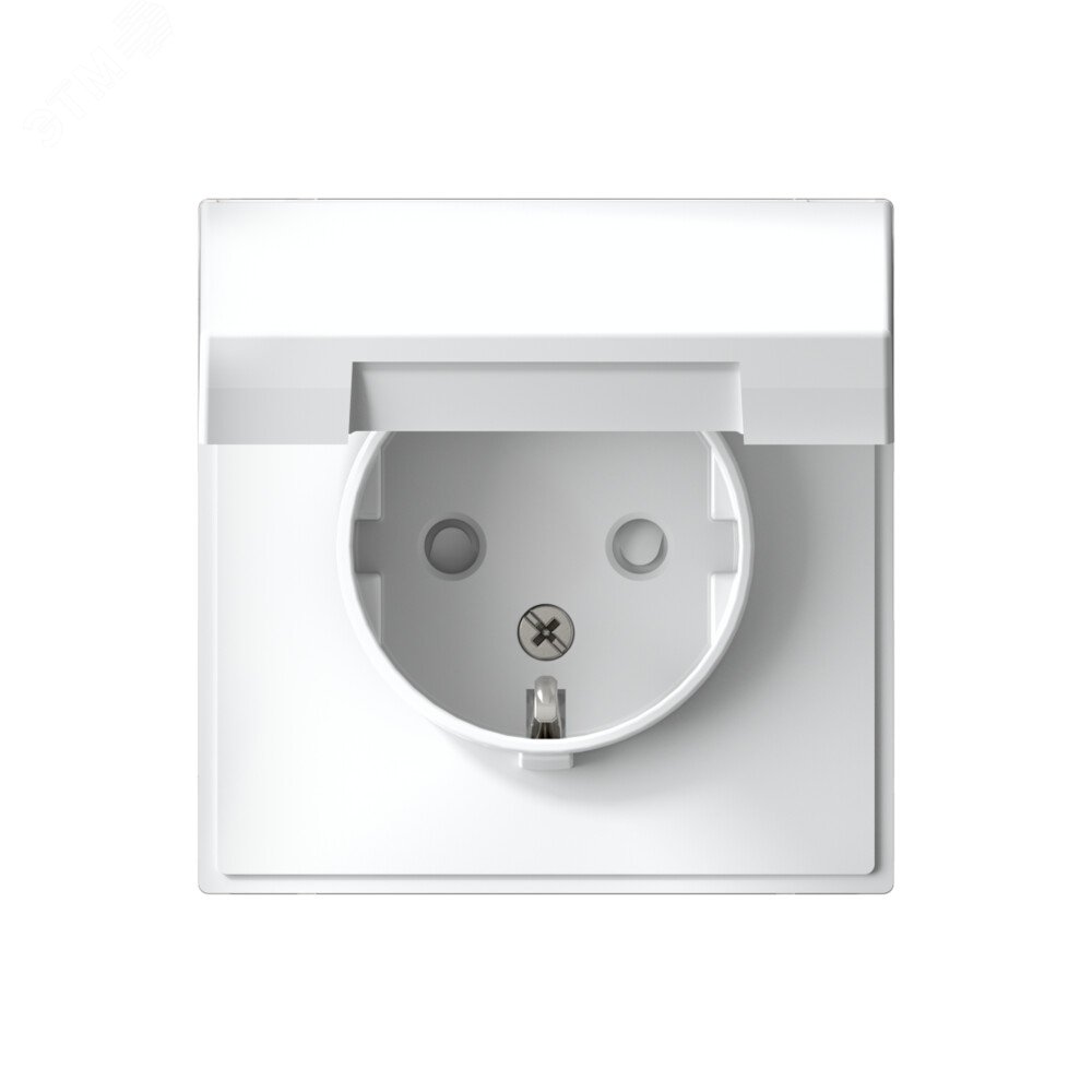Фото товара Розетка ArtGallery 16А IP20 с заземл. защ. шторки с крышкой механизм бел. SE GAL000146