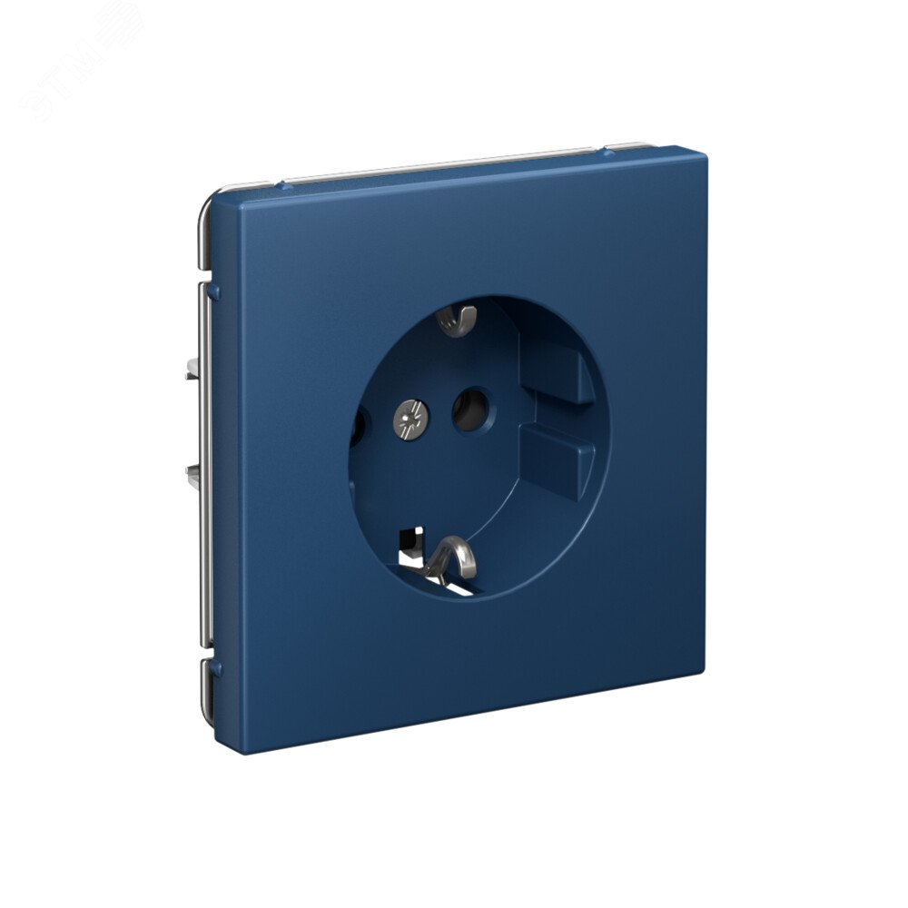 Фото товара ARTGALLERY РОЗЕТКА с заземлением, 16А, механизм, быстрозажимные клеммы, аквамарин GAL001143S