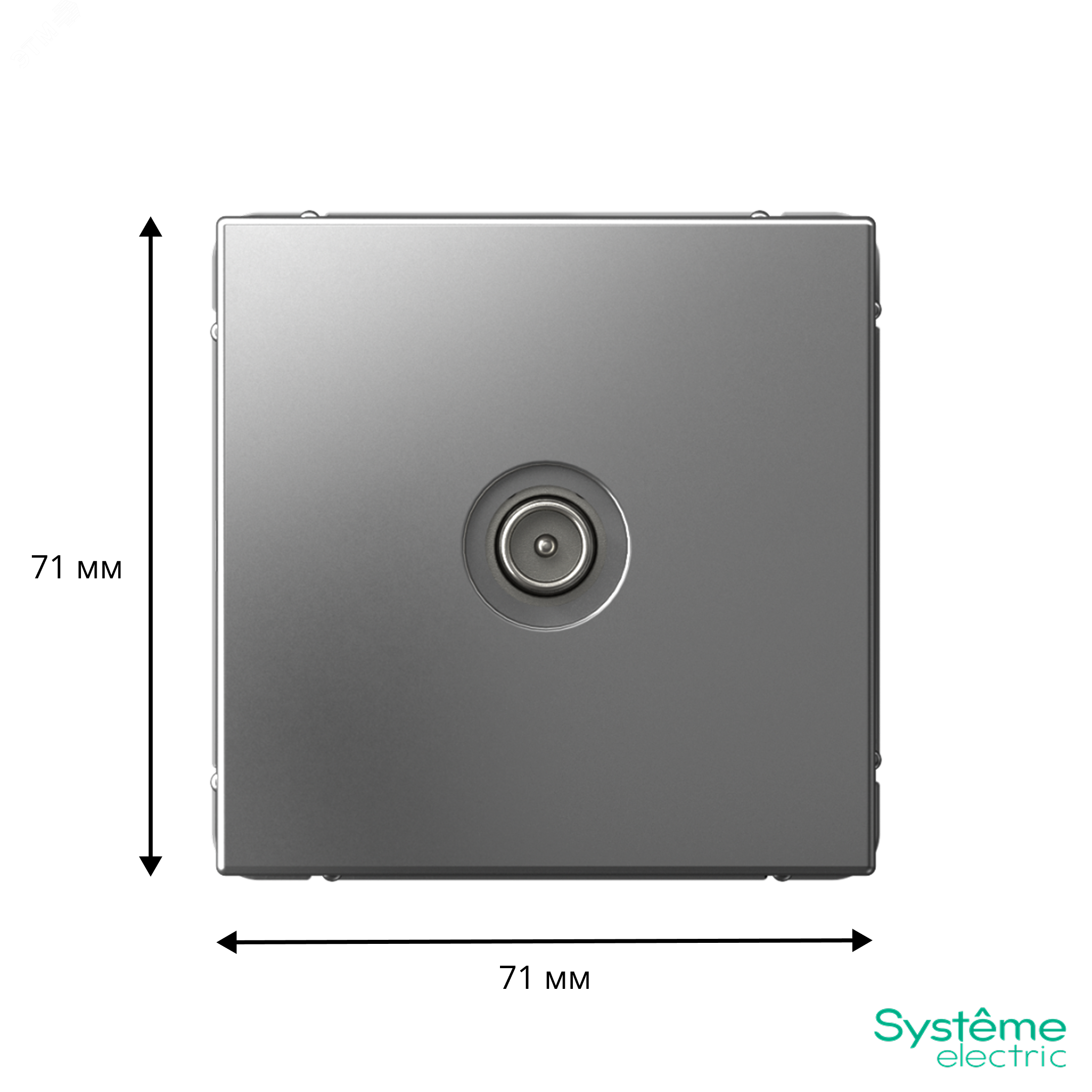 Фото товара ARTGALLERY TV ТВ розетка оконечная 1DB, механизм, сталь GAL000991