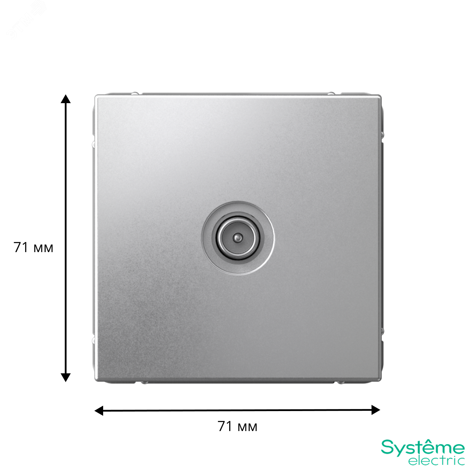 Фото товара ARTGALLERY TV ТВ розетка оконечная 1DB, механизм, алюминий GAL000391