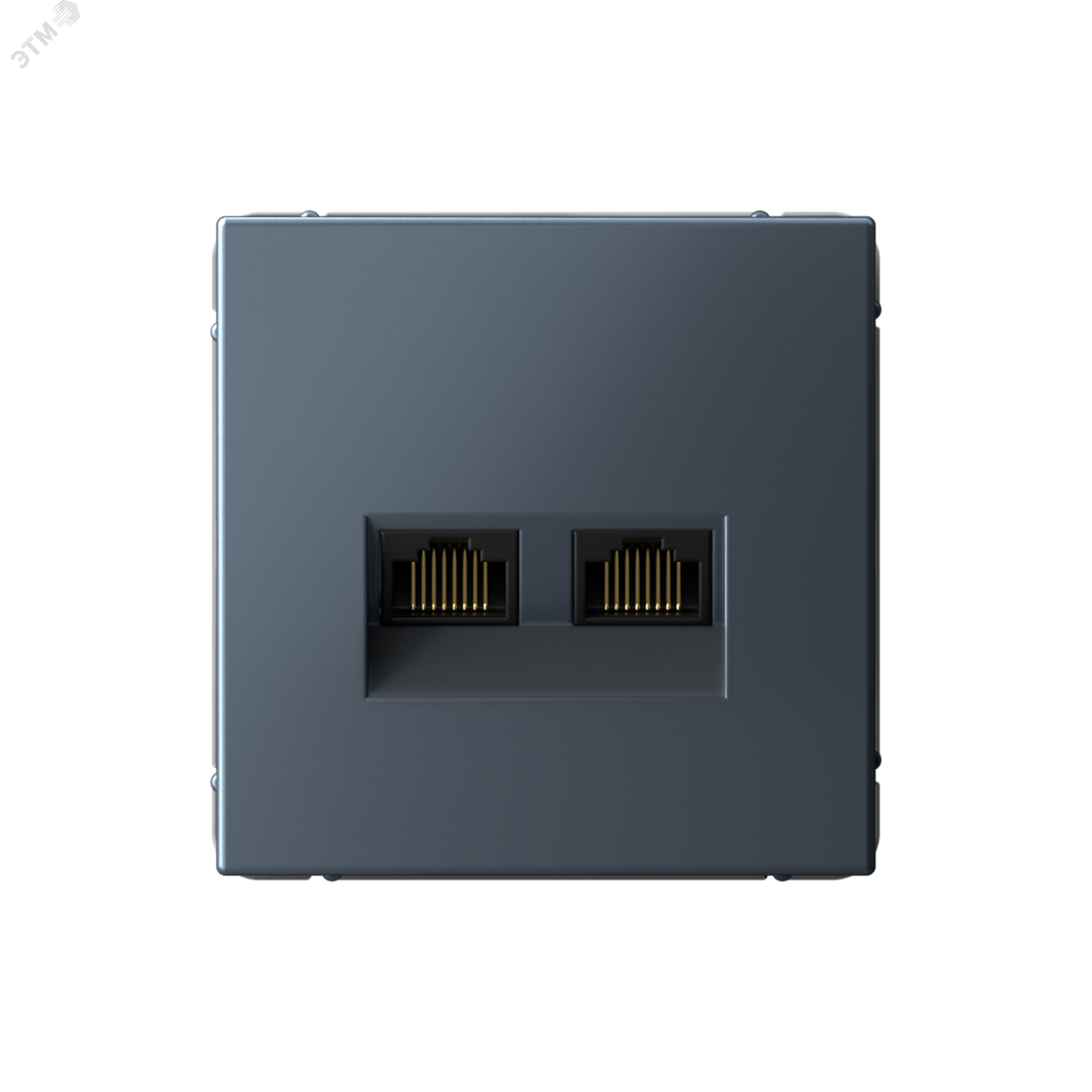 Фото товара ARTGALLERY РОЗЕТКА двойная компьютерная RJ45+RJ45, кат. 5е, механизм, ГРИФЕЛЬ GAL000785