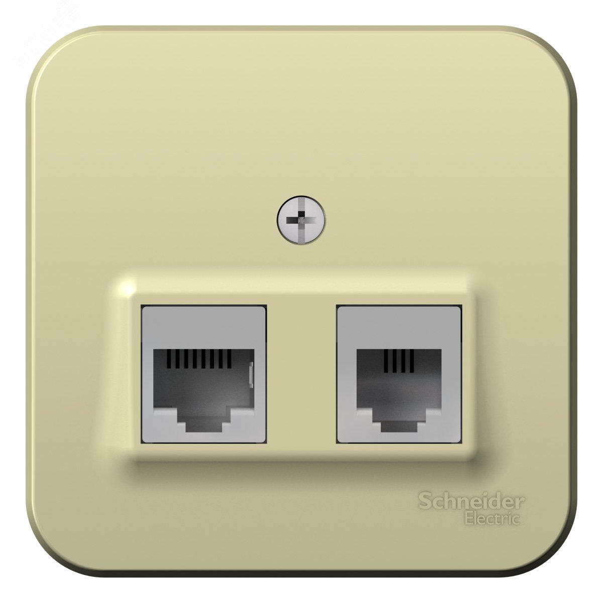 Фото товара Розетка открытой установки BLANCA двойная, компьютерная RJ45, кат.5E + телефонная RJ11, с изолирующей пластиной, белый, бежевый BLNIA045117