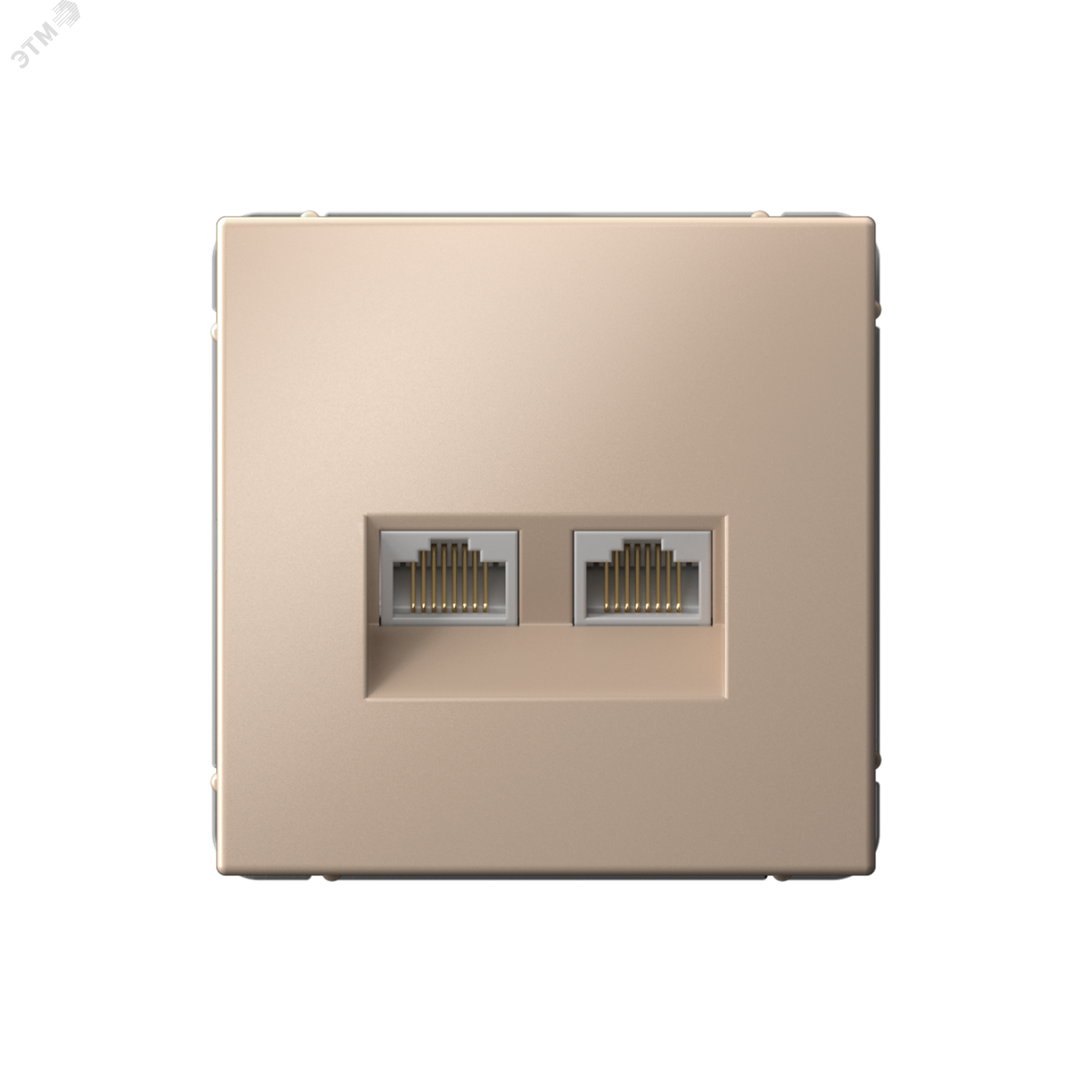 Фото товара ARTGALLERY РОЗЕТКА двойная компьютерная RJ45+RJ45, кат. 5е, механизм, ПЕСОЧНЫЙ GAL001285