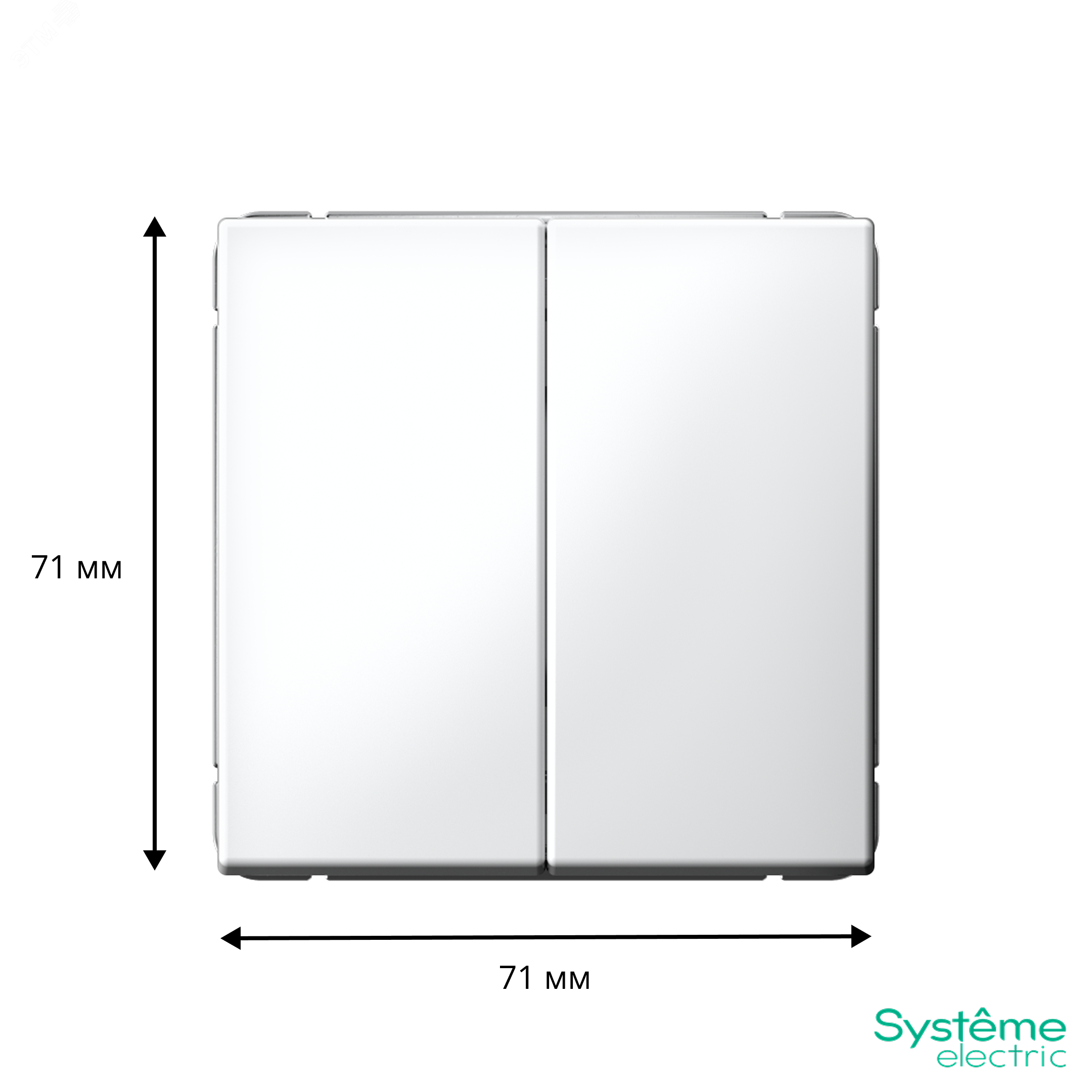 Фото товара ARTGALLERY 2-клавишный ВЫКЛЮЧАТЕЛЬ КНОПОЧНЫЙ, 10АХ, механизм, быстрозажимные клеммы, БЕЛЫЙ GAL000117S