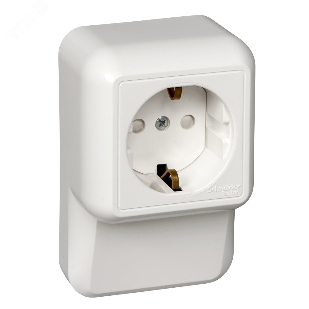 Фото товара ПРИМА О/У РОЗЕТКА с зазем. со шт. ПЛИНТУСН.МОНТ.ПЛ.16А 250В, БЕЛЫЙ,опт.уп.Россия C3(2) RA16-003-2M-B