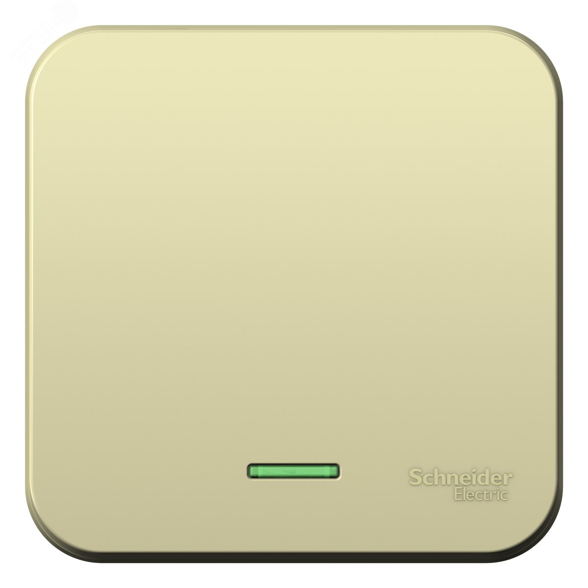 Фото товара Выключатель 1-кл. ОП Blanca 10А IP20 (сх. 1) 250В с подсветкой с изолир. пластиной беж. SE BLNVA101117