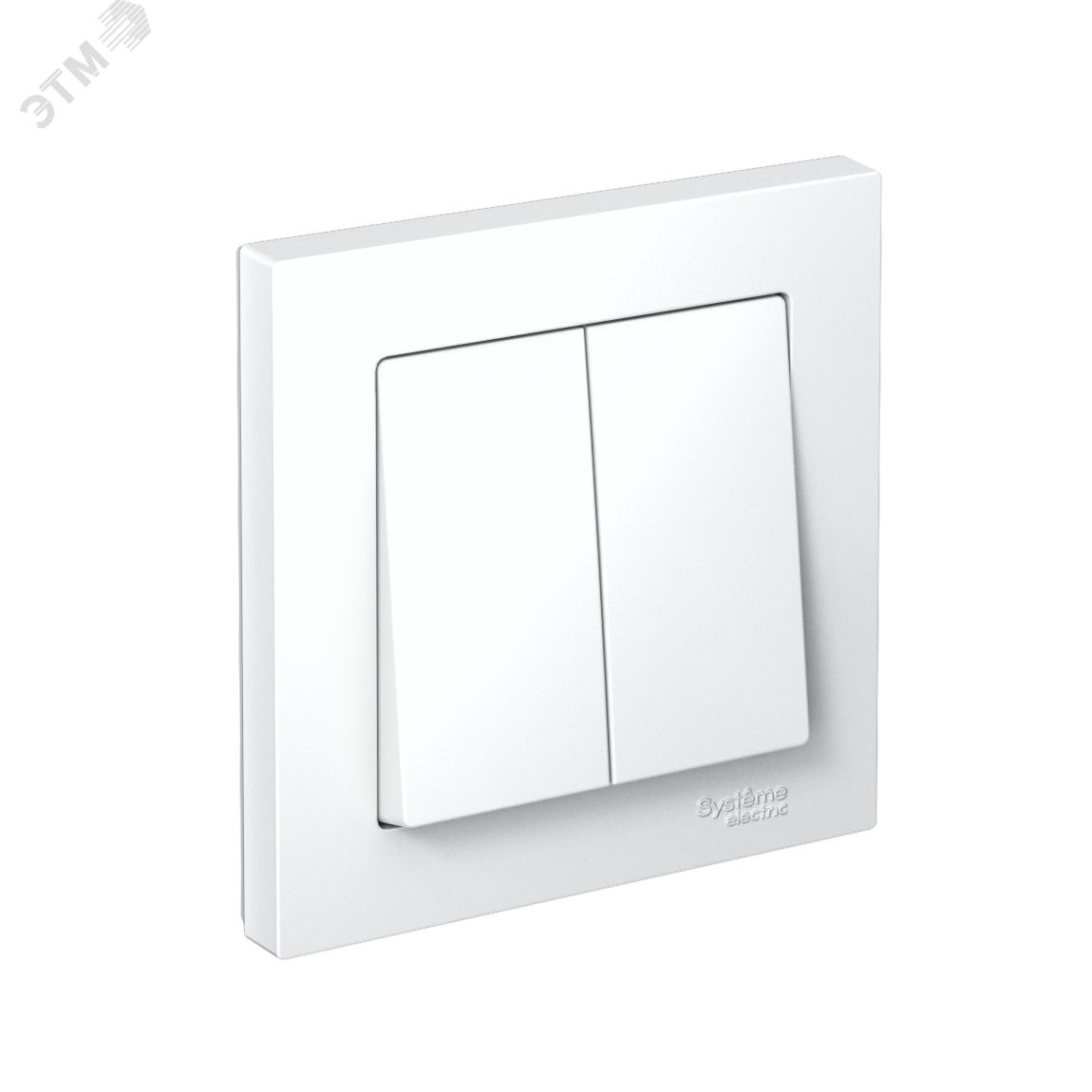 Выключатель 2-кл. СП AtlasDesign 10А IP20 (сх. 5) 10AX в сборе бел. SE ATN000152