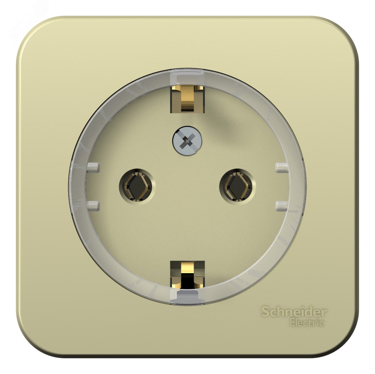 Фото товара Розетка открытой установки BLANCA с заземлением без шторок, (компакт), с изолирующей пластиной, 16А, 250В, бежевый BLNRA110117