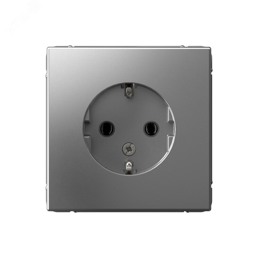 Фото товара Розетка ArtGallery 16А с заземл. механизм сталь SE GAL000943