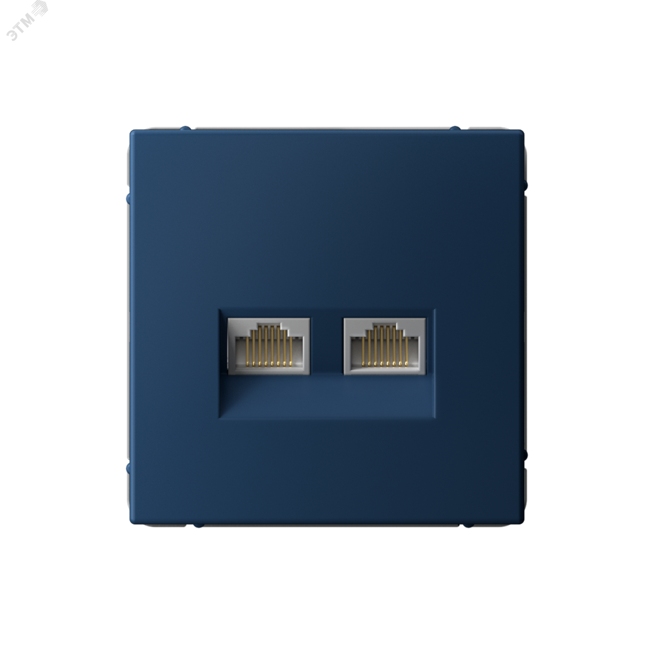 Фото товара ARTGALLERY РОЗЕТКА двойная компьютерная RJ45+RJ45, кат. 5е, механизм, АКВАМАРИН GAL001185