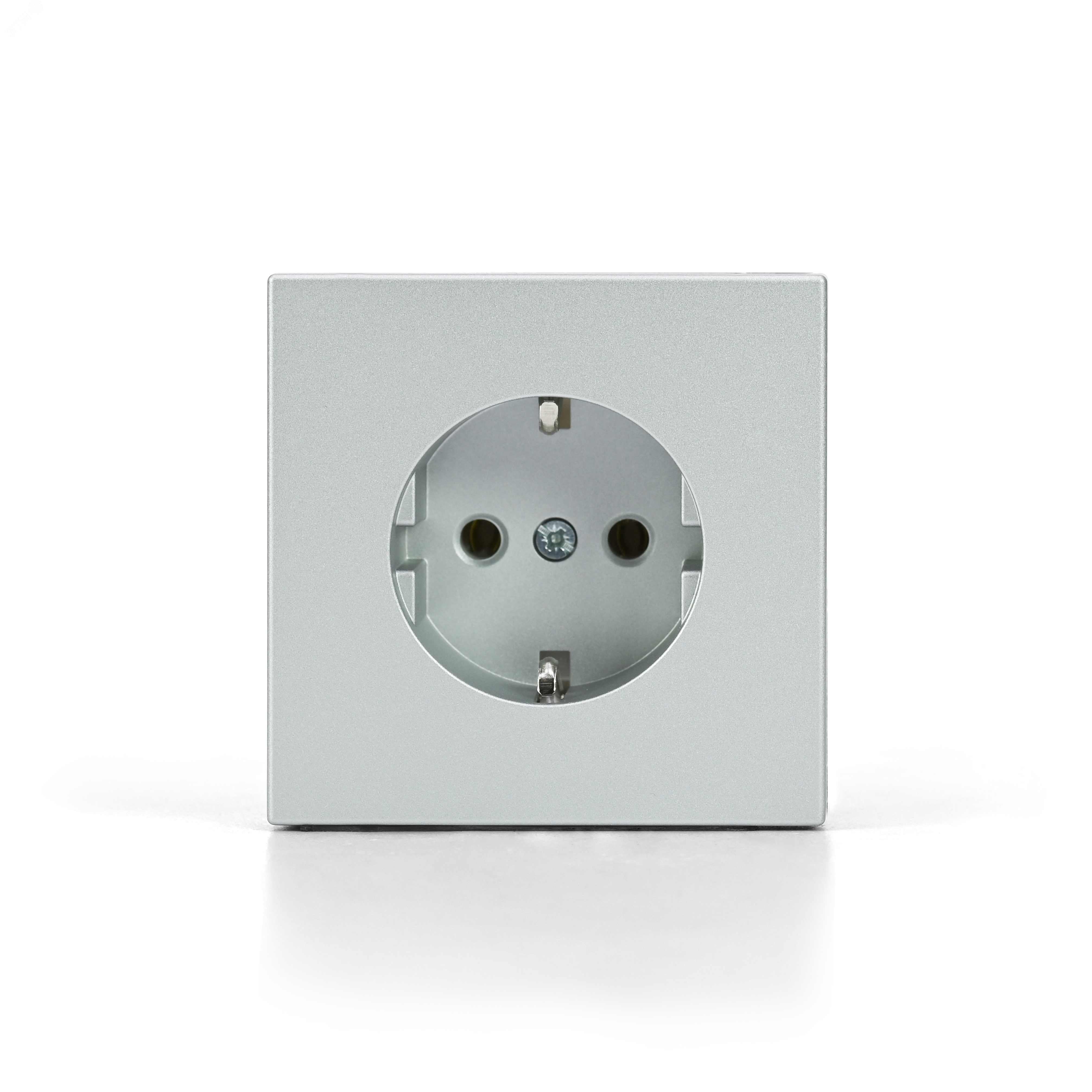 Фото товара ARTGALLERY РОЗЕТКА с заземлением со шторками, 16А, механизм, быстрозажимные клеммы, алюминий GAL000345S