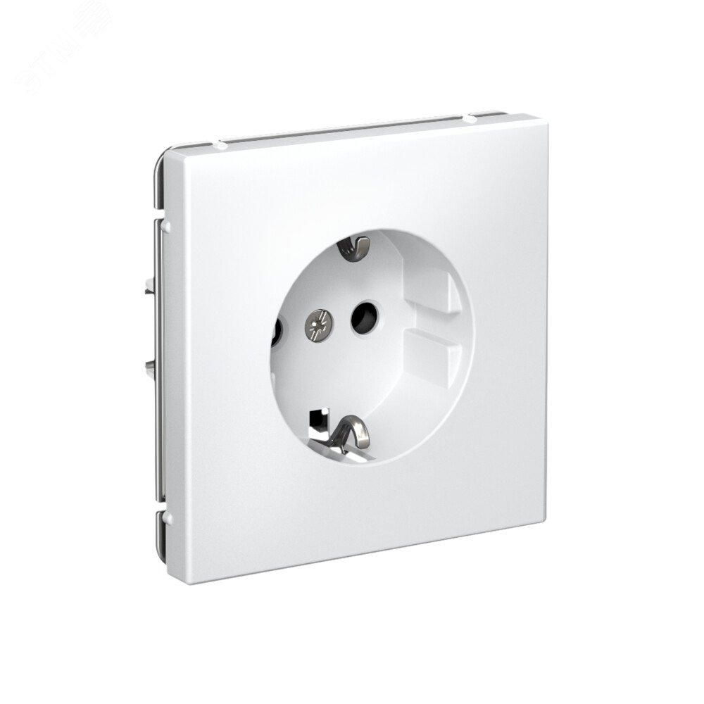 Фото товара ARTGALLERY РОЗЕТКА с заземлением, 16А, механизм, быстрозажимные клеммы, белый GAL000143S