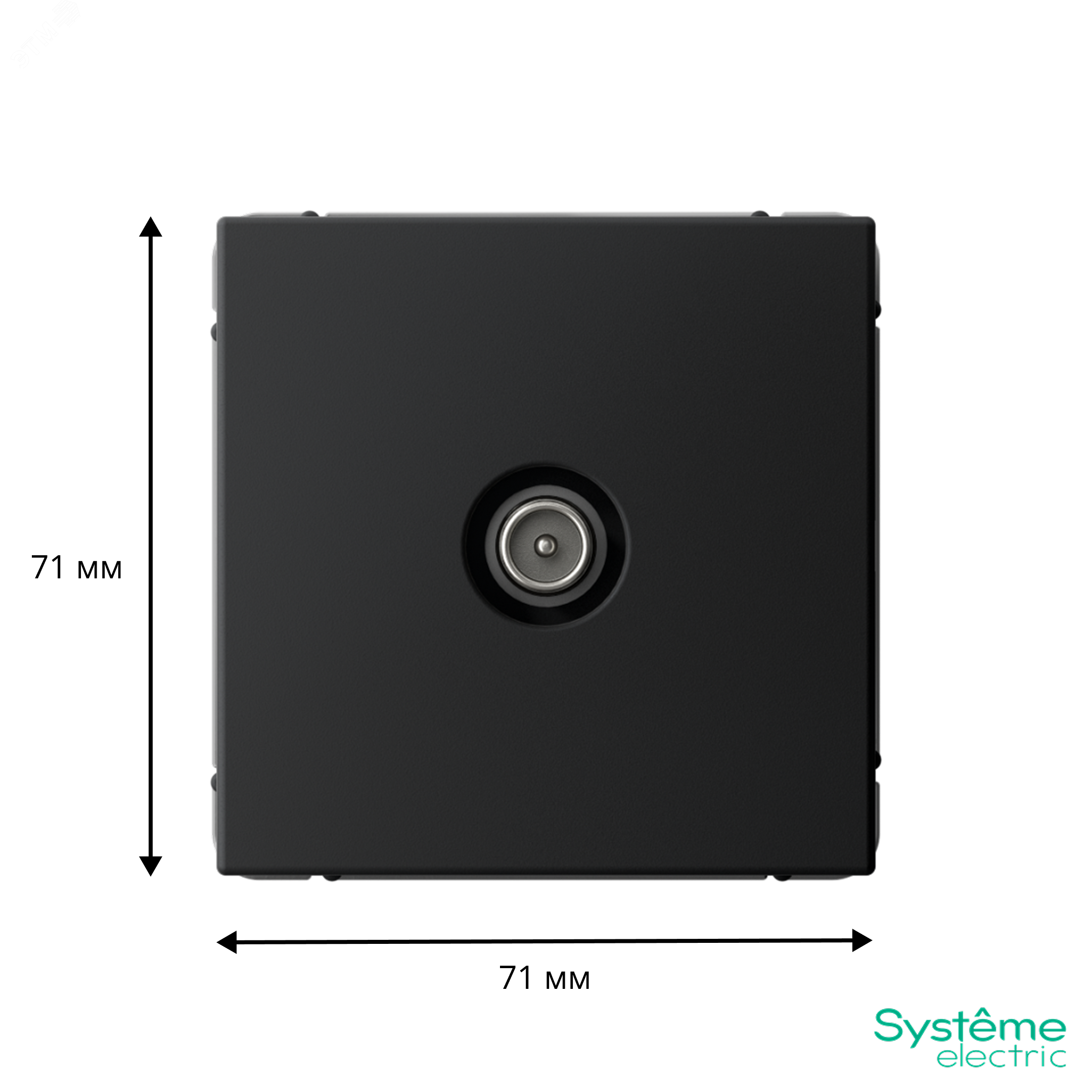 Фото товара ARTGALLERY TV ТВ розетка оконечная 1DB, механизм, карбон GAL001091