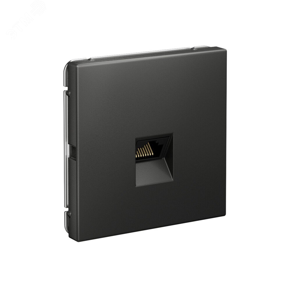 Фото товара Розетка компьютерная ArtGallery RJ45 кат.6A механизм базальт SE GAL001486