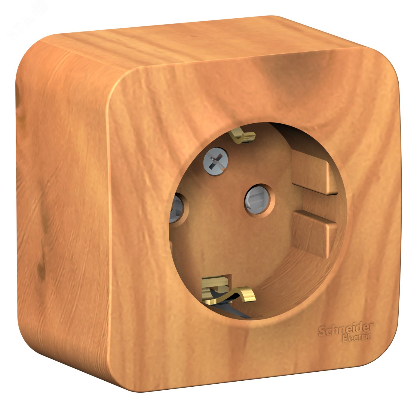 Фото товара Розетка 1-м ОП Blanca 16А IP20 250В с заземл. защ. шторки с изолир. пластиной ясень SE BLNRA011115