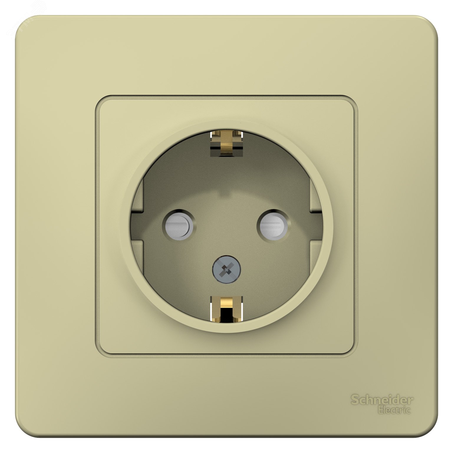 Фото товара Розетка 1-м СП Blanca 16А IP20 250В с заземл. защ. шторки беж. SE BLNRS001117