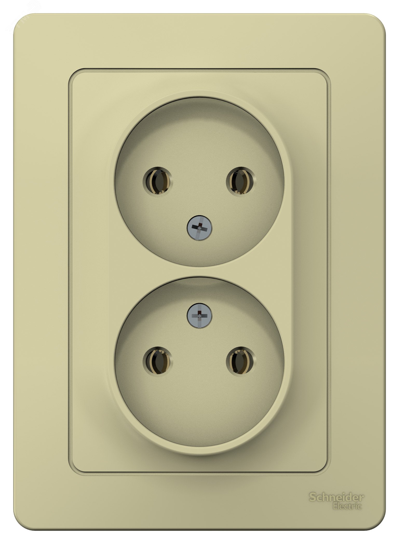 Фото товара Розетка 2-м СП Blanca 16А IP20 250В без заземл. без защ. шторок беж. SE BLNRS000027