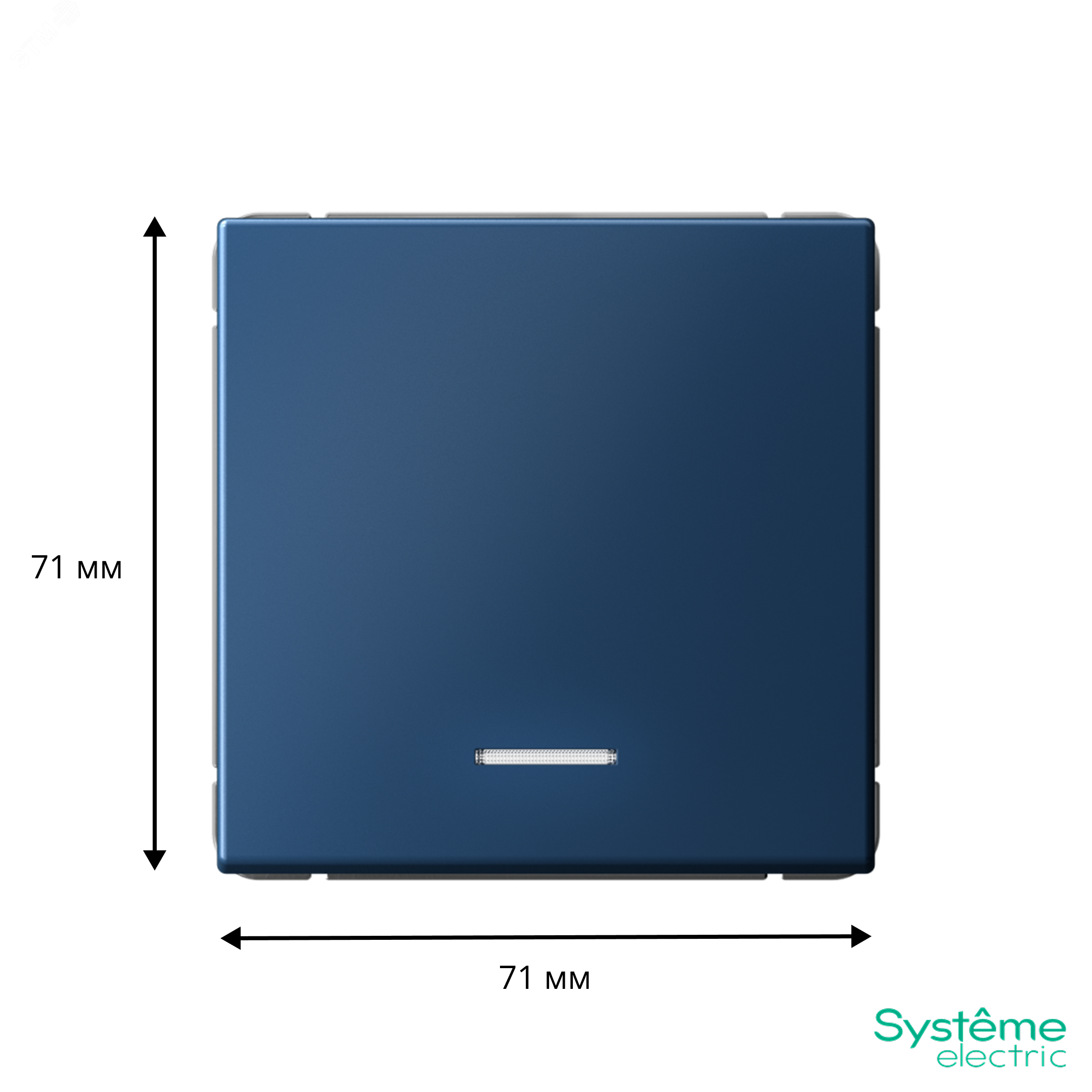 Фото товара ARTGALLERY 1-клавишный ВЫКЛЮЧАТЕЛЬ с подсветкой, 10АХ, механизм, быстрозажимные клеммы, АКВАМАРИН GAL001113S