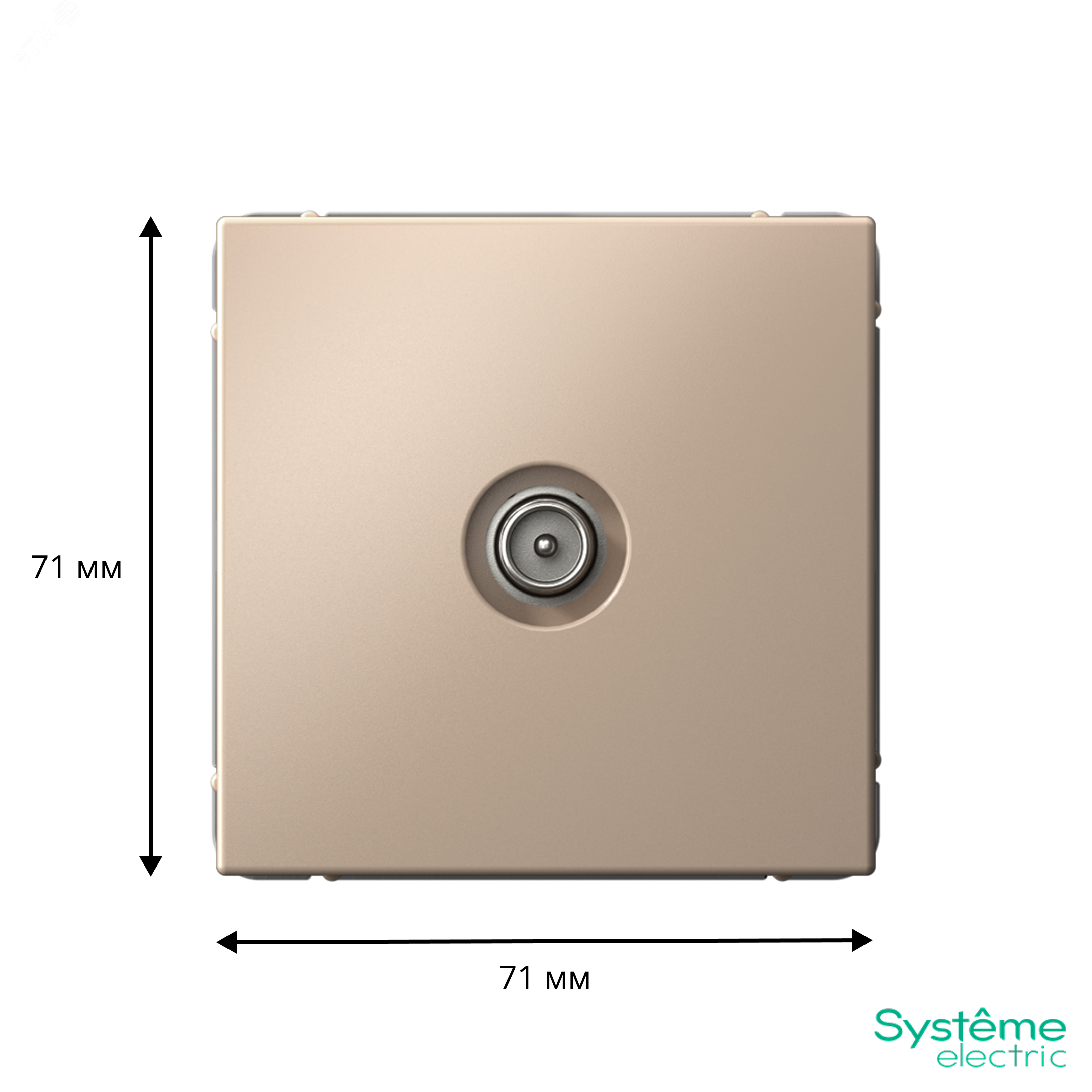 Фото товара ARTGALLERY TV ТВ розетка оконечная 1DB, механизм, песочный GAL001291